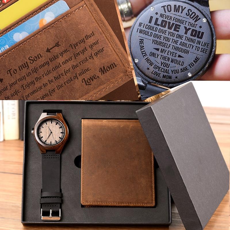 Engraving Watch & Wallet Set - Special Present Gift to My Husband/Boyfriend/Son-A Loves Gift