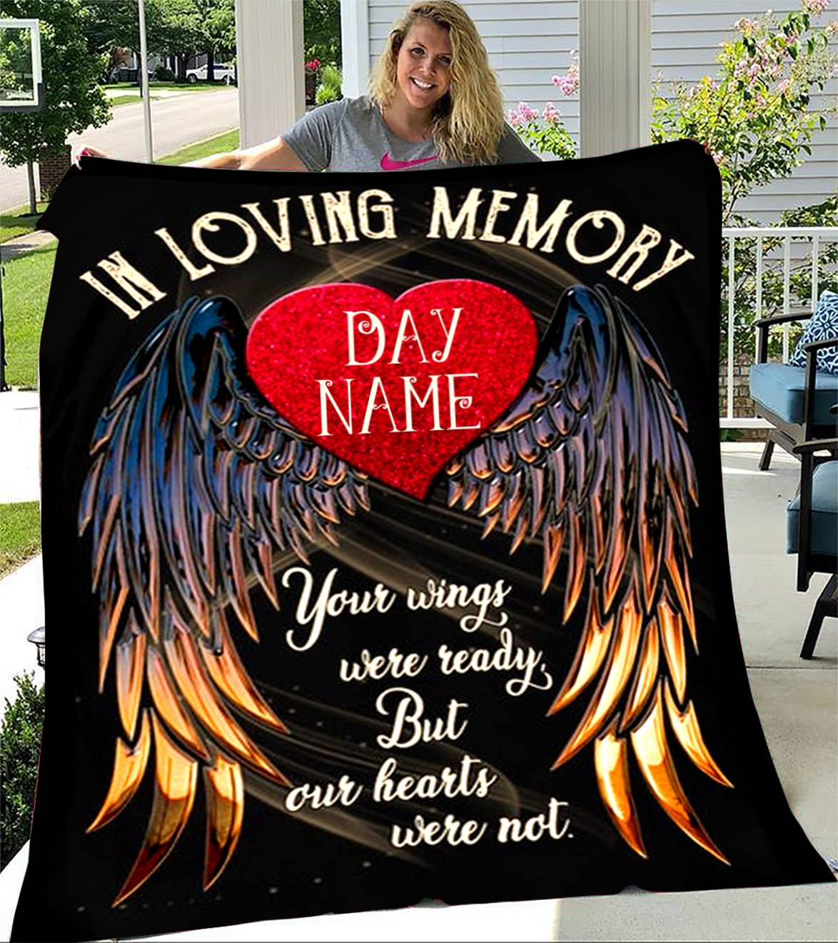 Custom Blanket In Loving Memory Personalized Name Blankets - Fleece Blanket-A Loves Gift