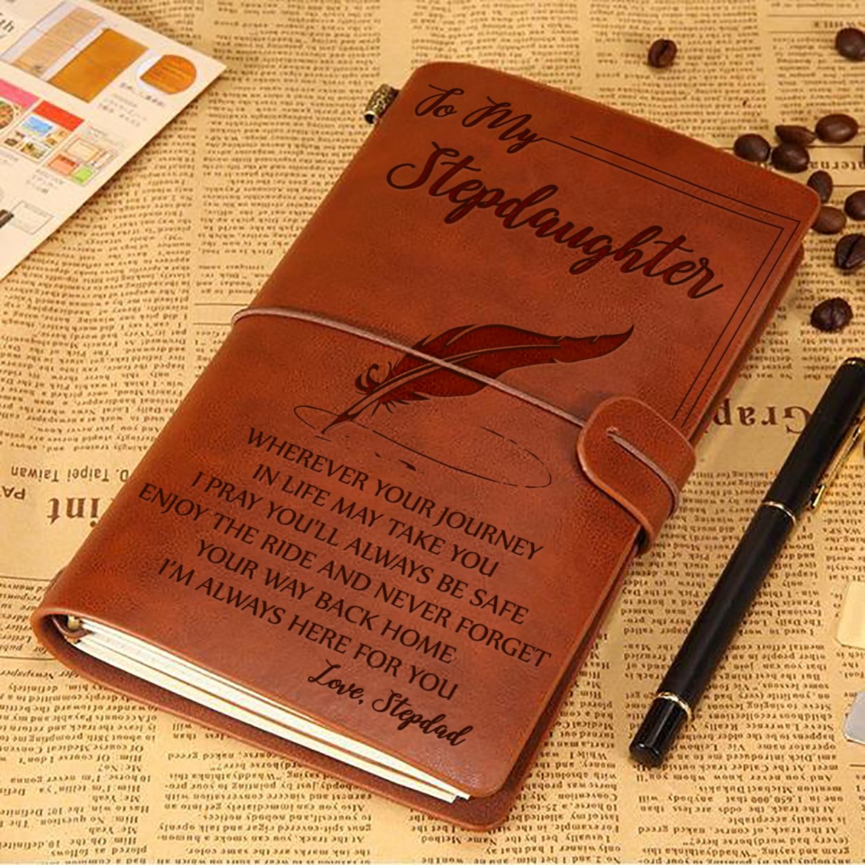 STEPDAUGHTER STEPDAD - ENJOY THE RIDE - VINTAGE JOURNAL-A Loves Gift