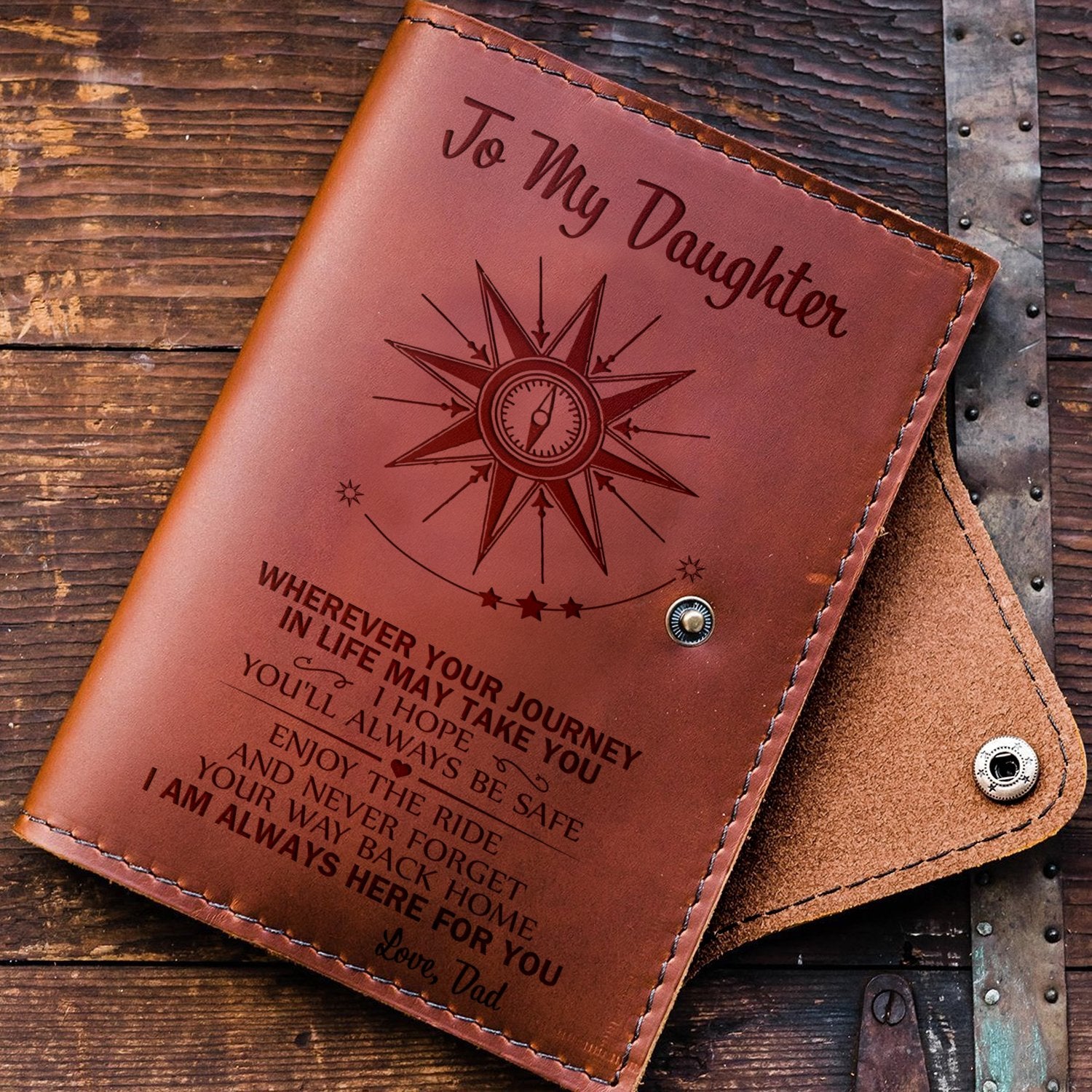 DAUGHTER DAD - ALWAYS BE SAFE - JOURNAL COVER-A Loves Gift