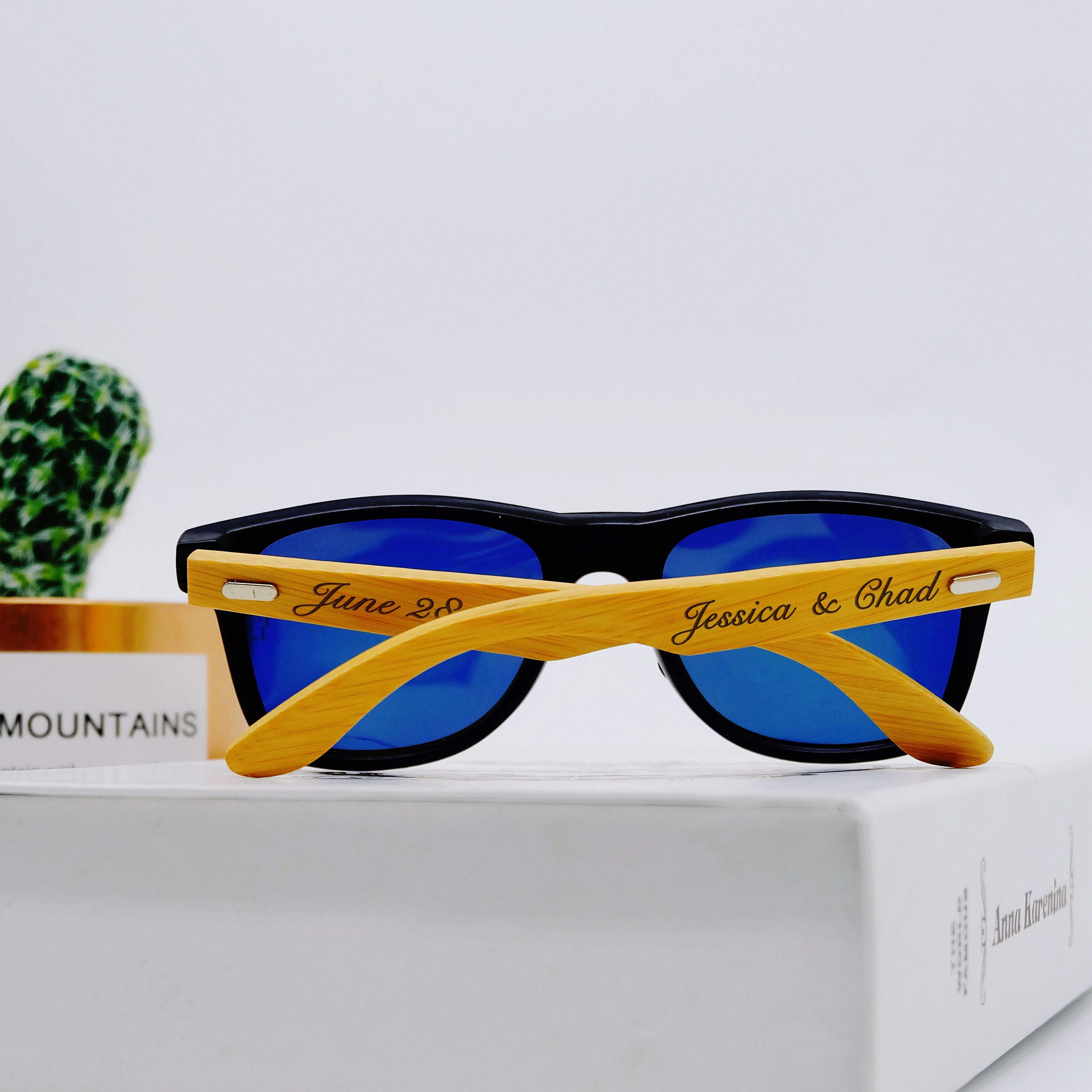 Customized Wooden Engraved Sunglasses-A Loves Gift