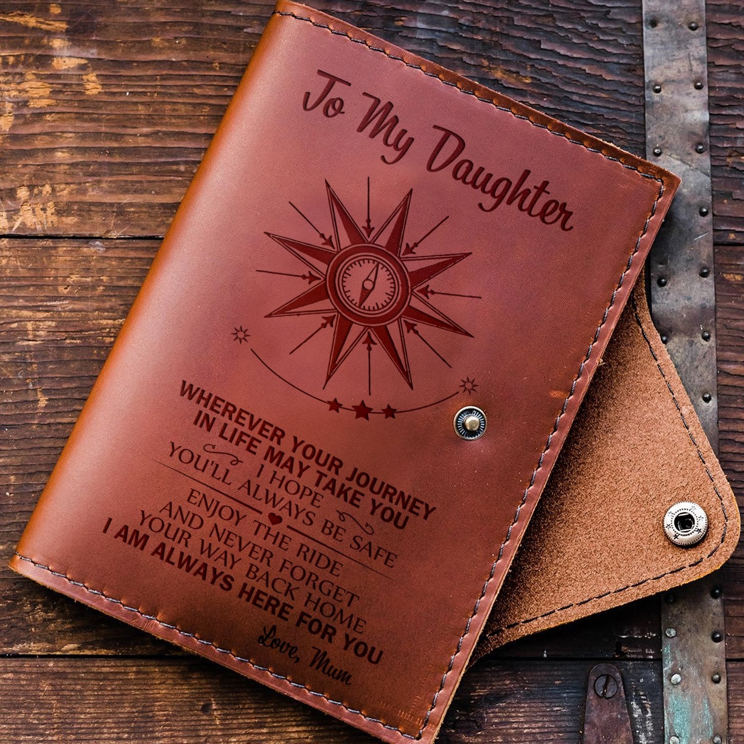 DAUGHTER MUM - ALWAYS BE SAFE - JOURNAL COVER-A Loves Gift