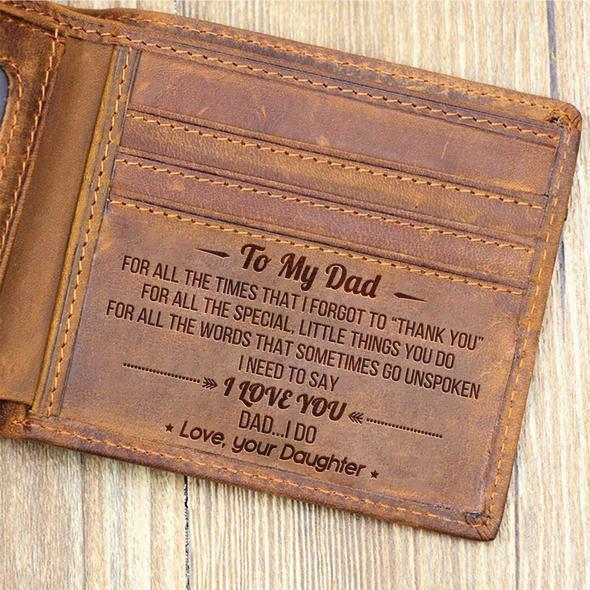 Personalized Leather Wallet For Dad - Perfect Gift For Your Dad-A Loves Gift