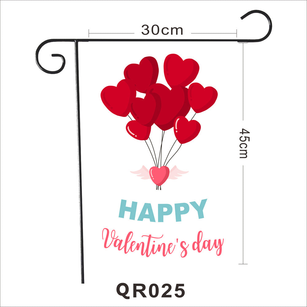 Festive Atmosphere Garden Flag, Garden Flag，Plastic Flags-A Loves Gift