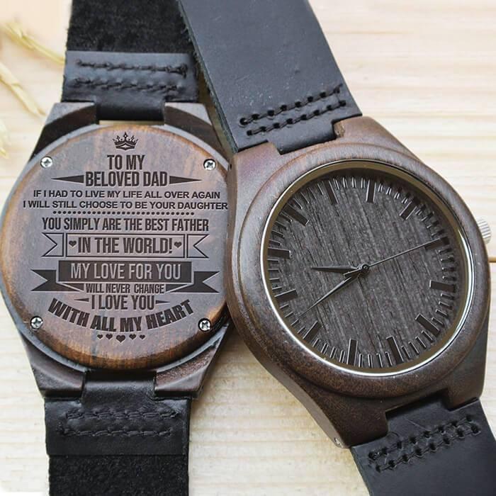 Engraved Wooden Watch For Dad - Great Gifts For Father-A Loves Gift