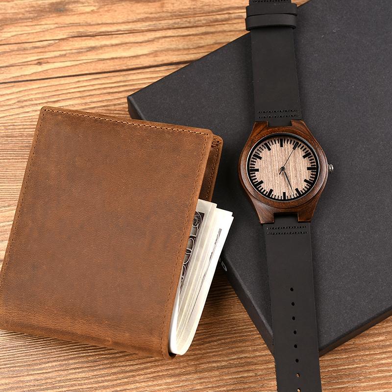 Engraving Watch & Wallet Set - Special Present Gift to My Husband/Boyfriend/Son-A Loves Gift
