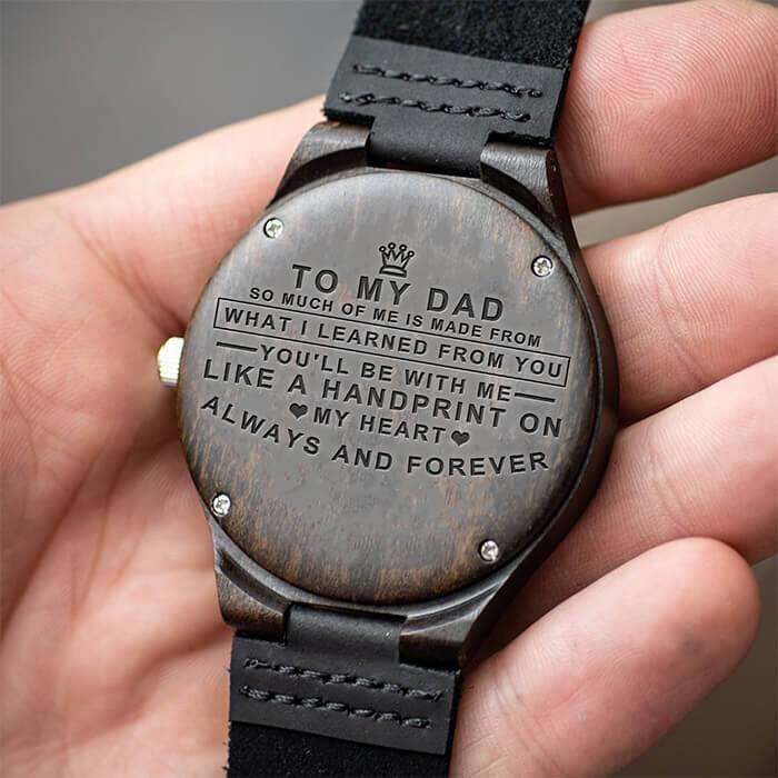 Engraved Wooden Watch For Dad - Great Gifts For Father-A Loves Gift
