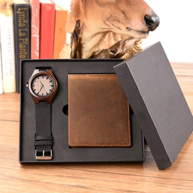 Engraving Watch & Wallet Set - Special Present Gift to My Husband/Boyfriend/Son-A Loves Gift