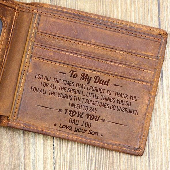 Personalized Leather Wallet For Dad - Perfect Gift For Your Dad-A Loves Gift