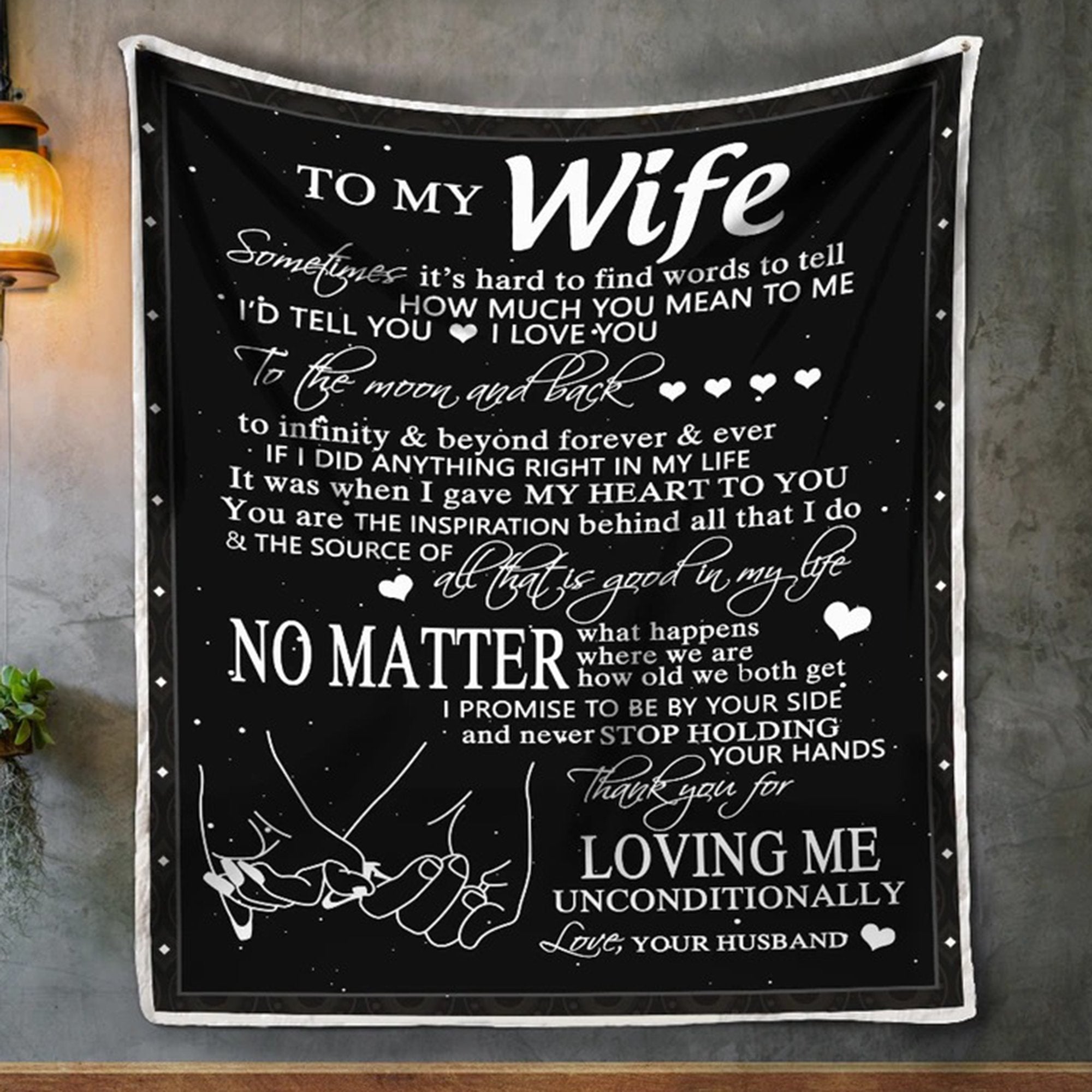 Gift For Wife To My Wife Thanks For Loving Me Unconditionally Blanket-A Loves Gift