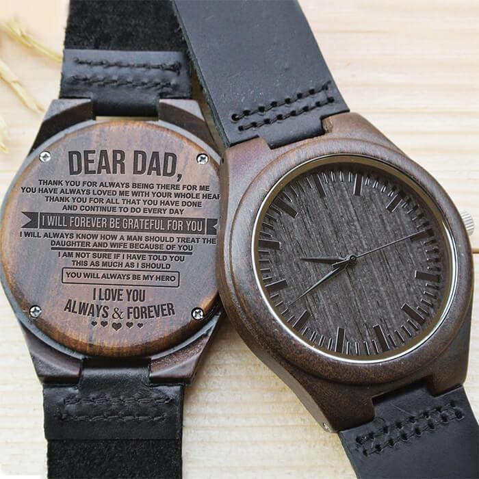 Engraved Wooden Watch For Dad - Great Gifts For Father-A Loves Gift