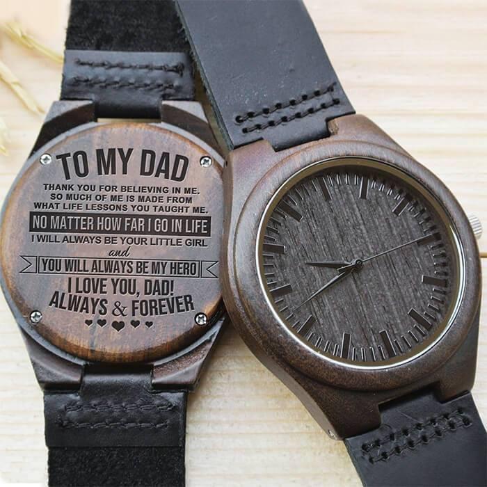 Engraved Wooden Watch For Dad - Great Gifts For Father-A Loves Gift