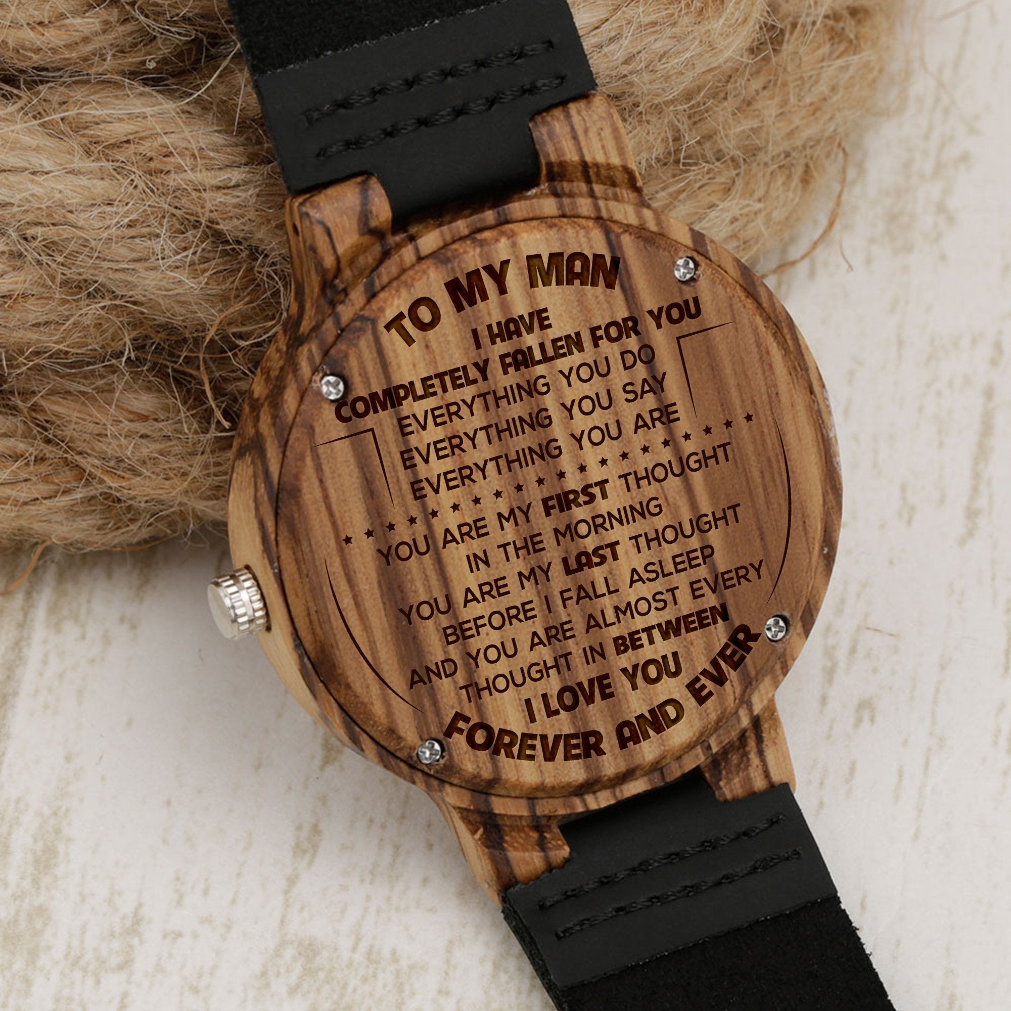 MY MAN - EVERYTHING YOU ARE - ZEBRA WOOD WATCH