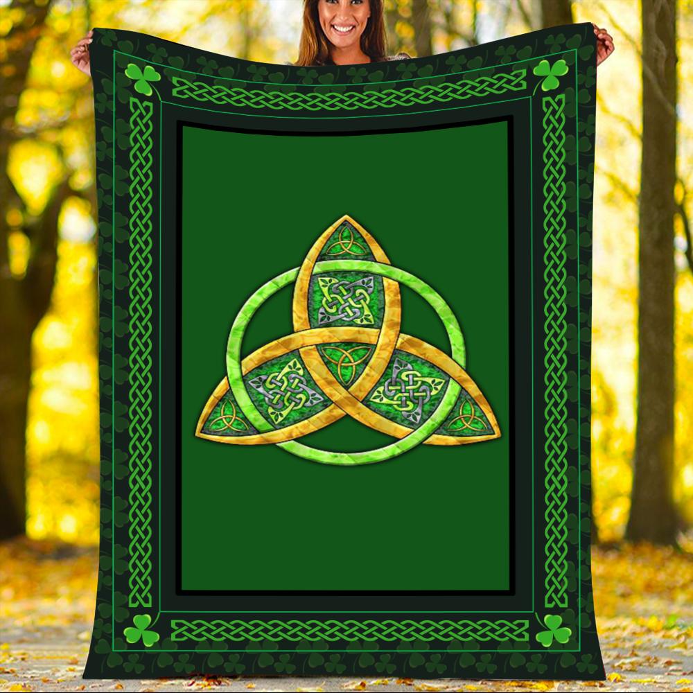 St. Patrick's Day Custom Blanket Irish Protection Blanket - Fleece Blanket-A Loves Gift