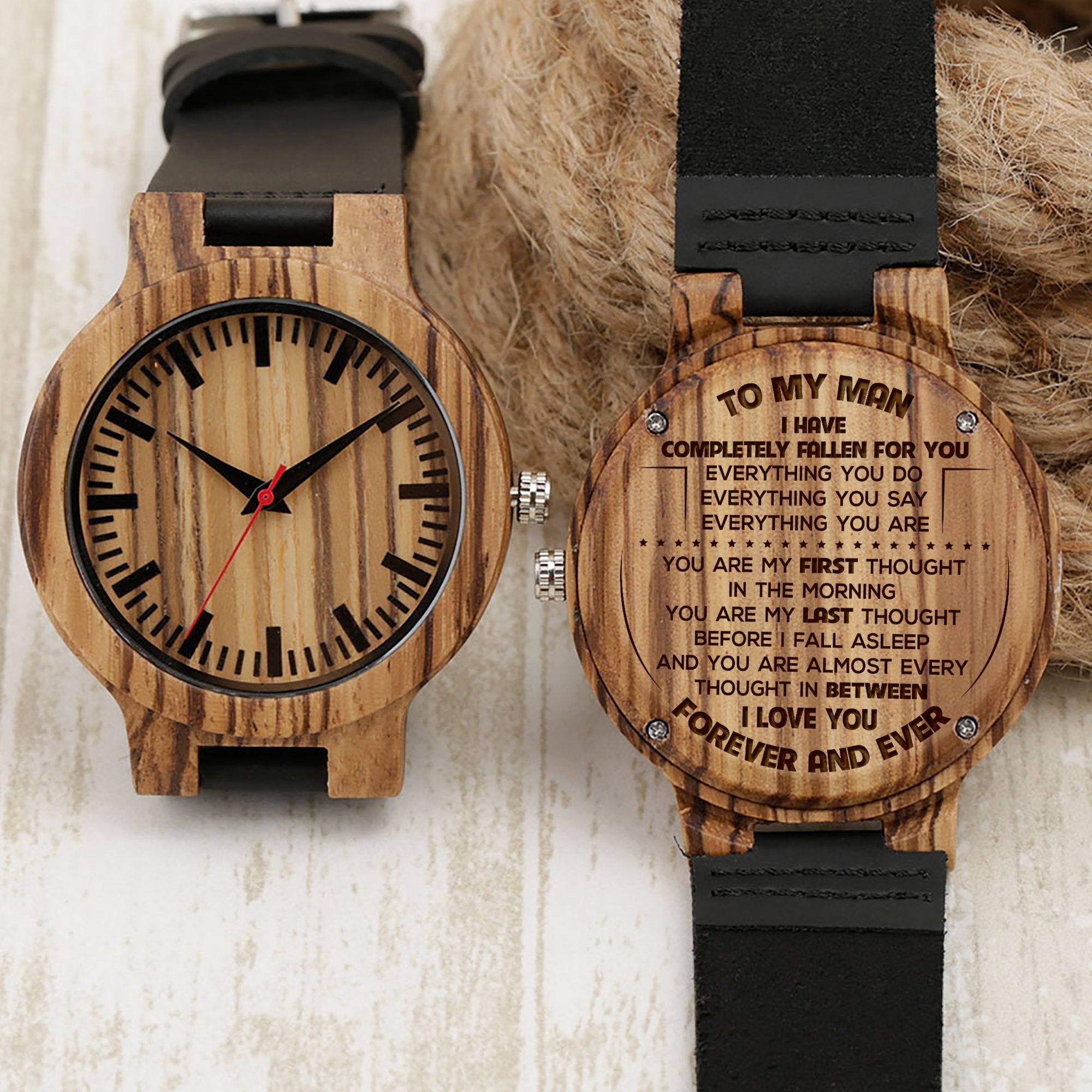 MY MAN - EVERYTHING YOU ARE - ZEBRA WOOD WATCH
