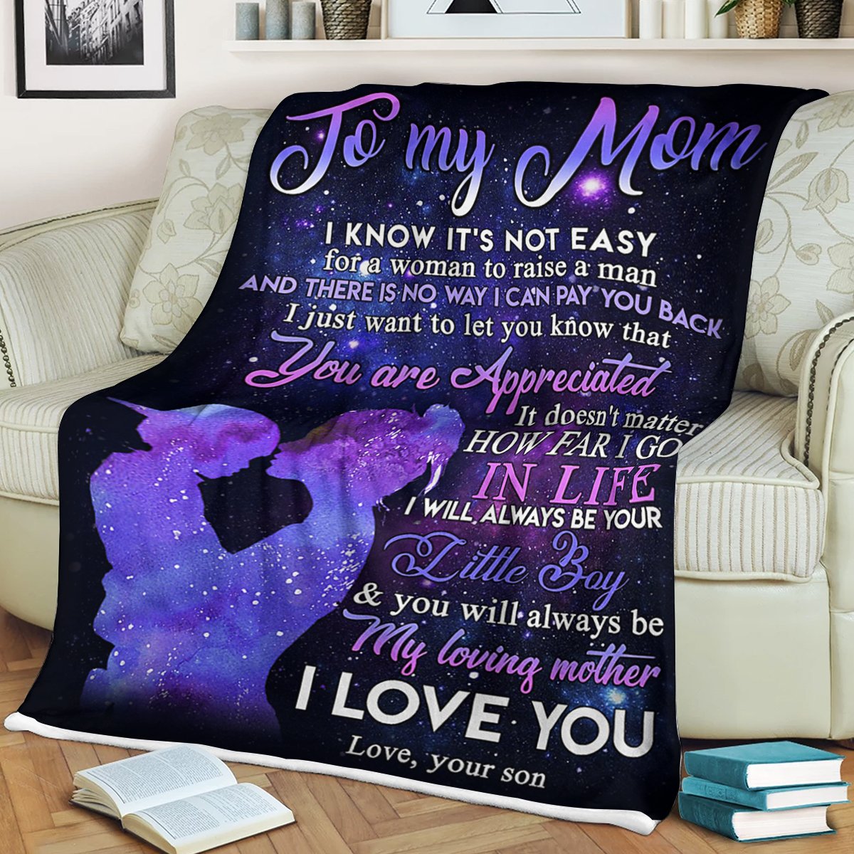 Custom Blanket To My Mom Blanket - Gift For Mom - Fleece Blanket-A Loves Gift