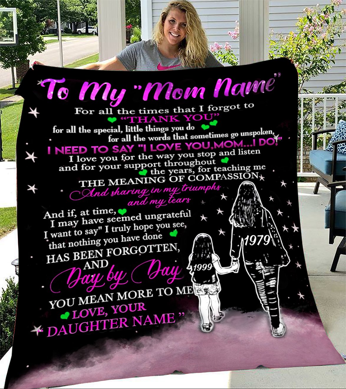 Custom Blanket To My Mom Personalized Blanket - Gift For Mom - Fleece Blanket-A Loves Gift