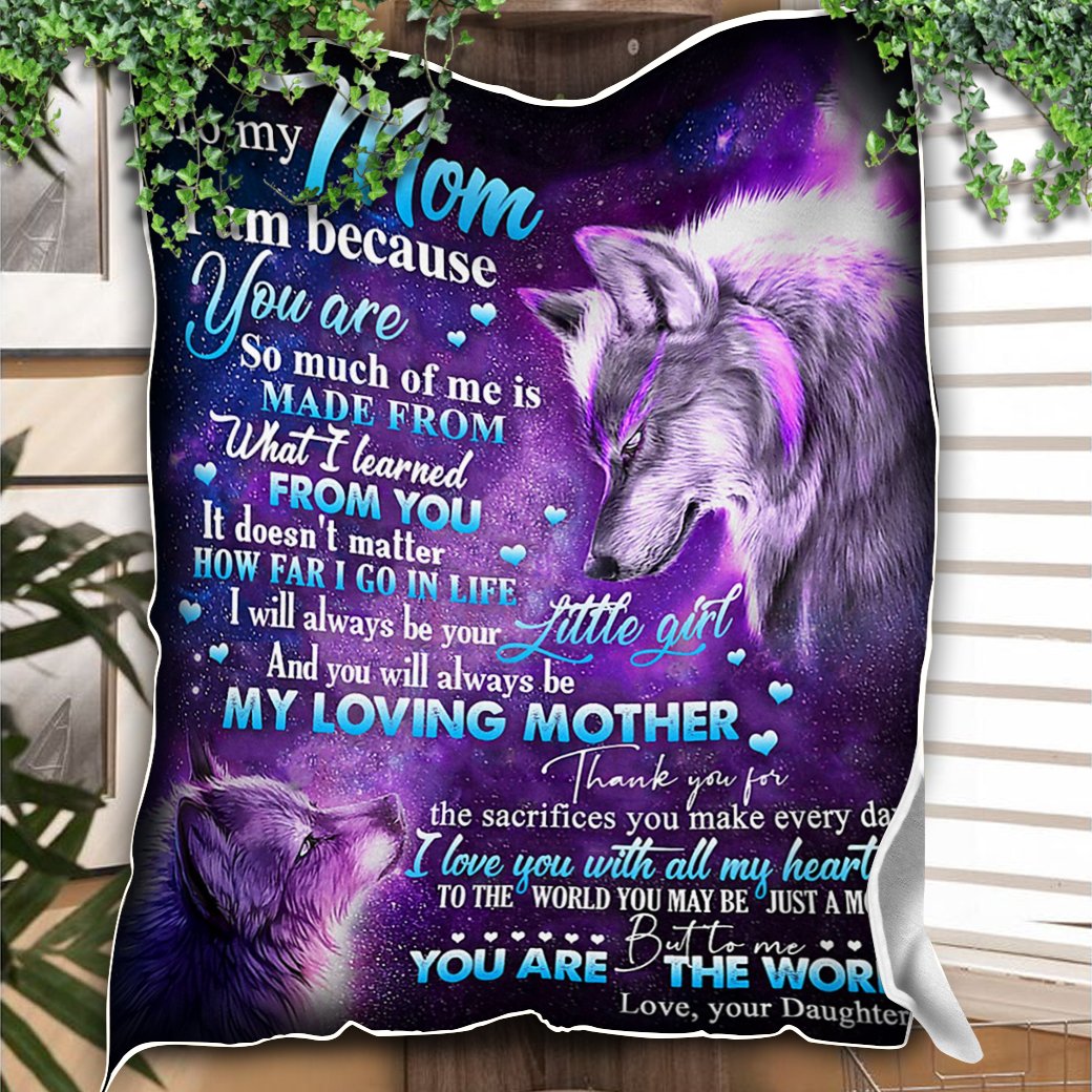 Custom Blanket Wolf To My Mom Blanket - Gift For Mom - SHL Sherpa Blanket-A Loves Gift