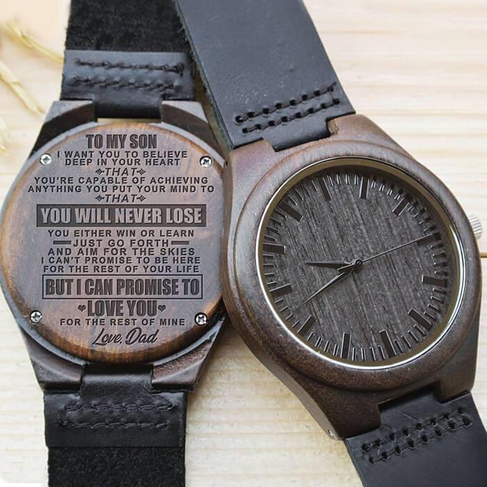 GREAT GIFTS FOR SON - TO MY SON WOODEN WATCH-A Loves Gift
