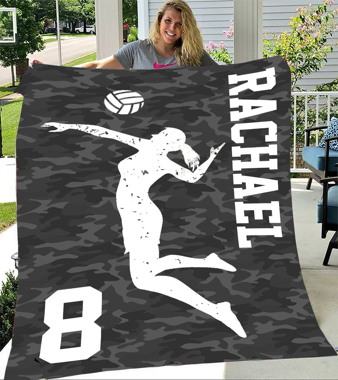 Custom Blankets Volleyball Personalized Name Blanket - Fleece Blanket-A Loves Gift