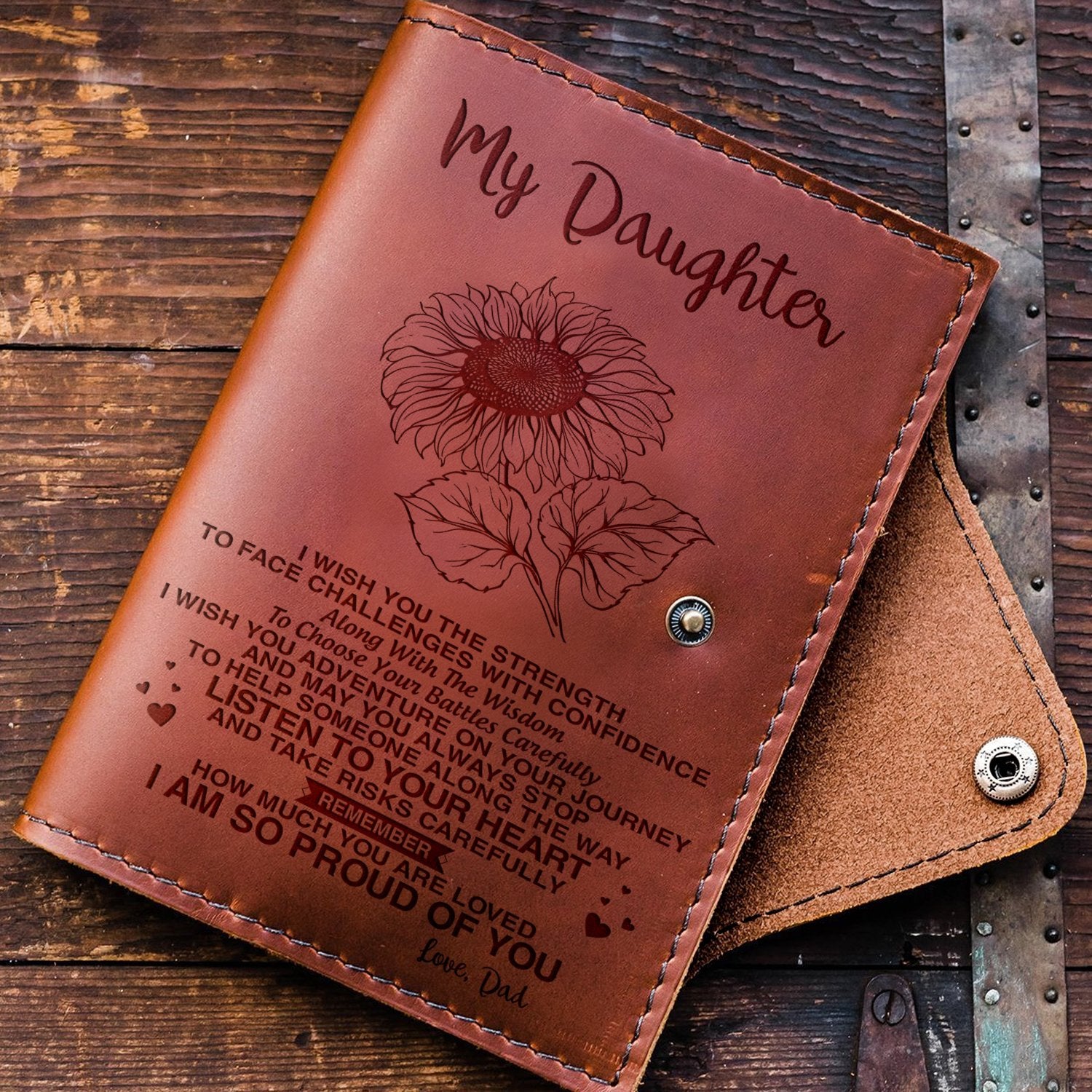 DAUGHTER DAD - FACE CHALLENGES - JOURNAL COVER-A Loves Gift