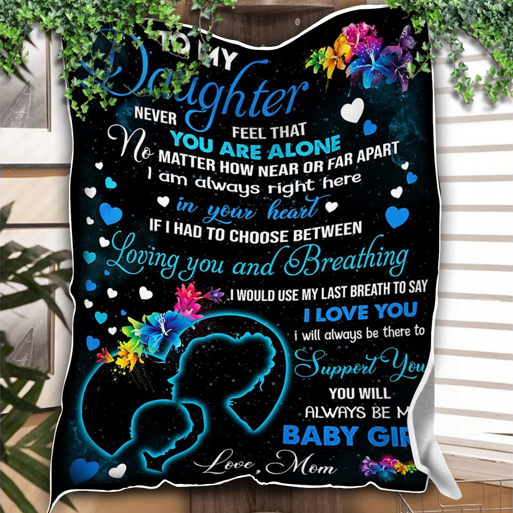 Custom Blanket To my Daughter Blanket - Gift For Daughter - Fleece Blanket-A Loves Gift