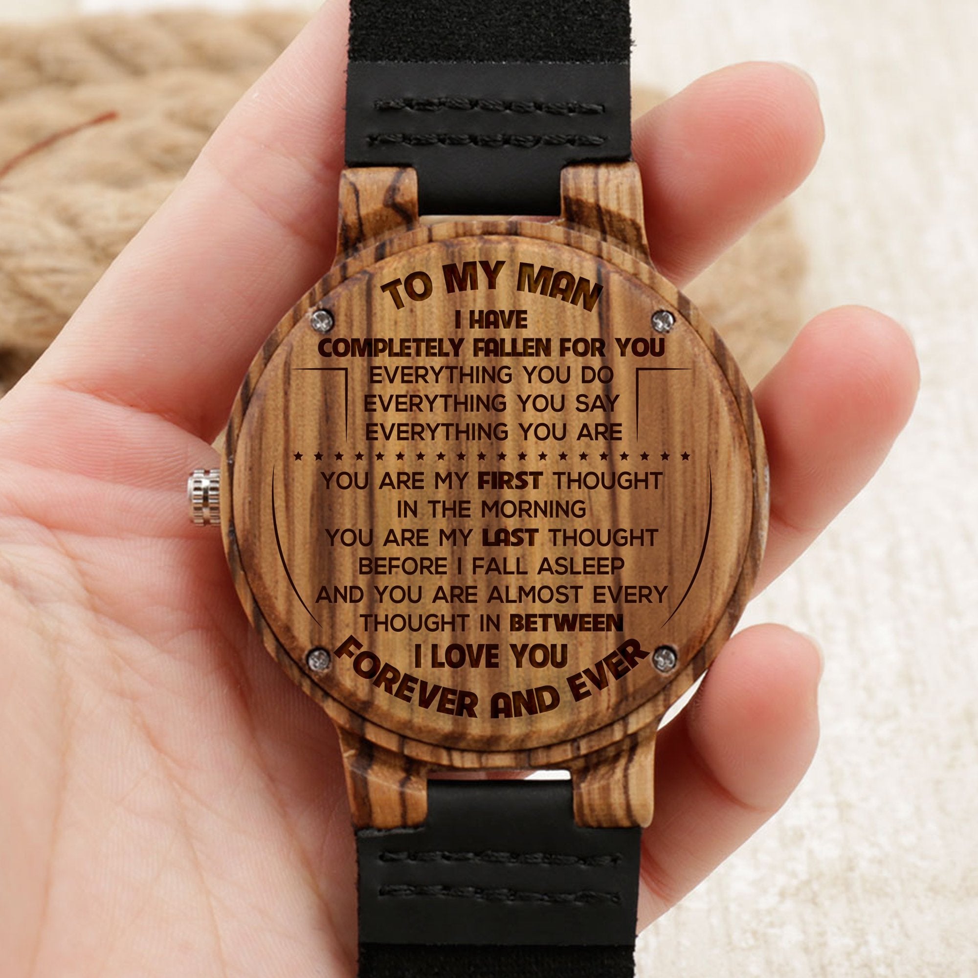 MY MAN - EVERYTHING YOU ARE - ZEBRA WOOD WATCH 