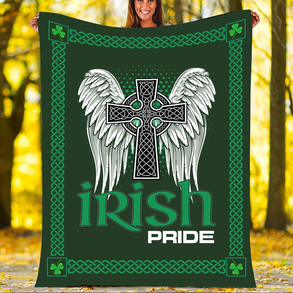 St. Patrick's Day Custom Blanket Irish Pride Blanket - Fleece Blanket-A Loves Gift