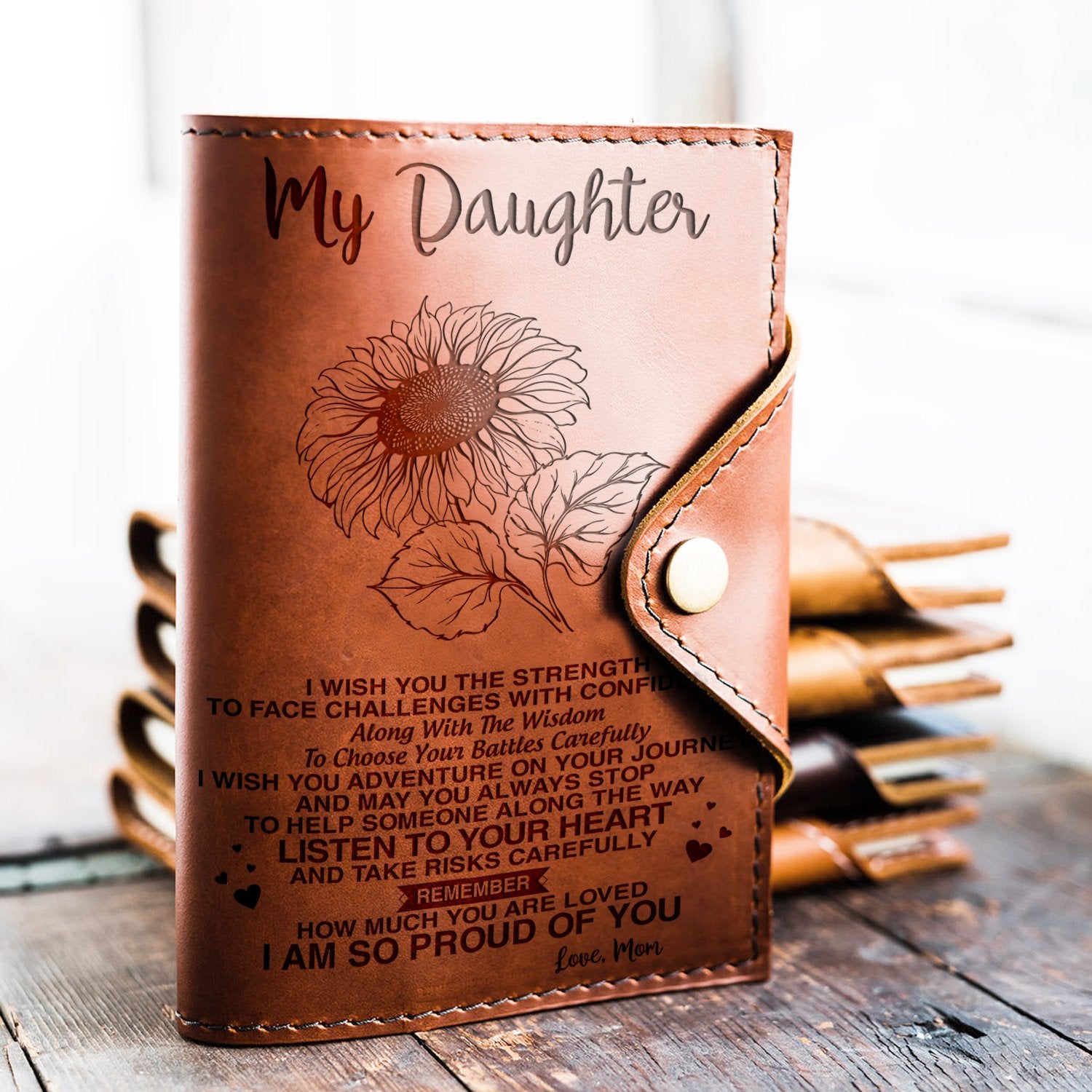 DAUGHTER MOM - FACE CHALLENGES - JOURNAL COVER-A Loves Gift