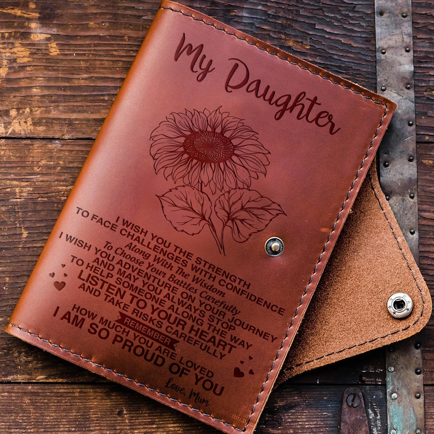 DAUGHTER MUM - FACE CHALLENGES - JOURNAL COVER-A Loves Gift