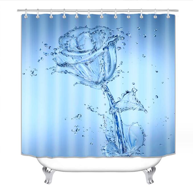 Mildew Proof And Waterproof Polyester European Botanical Shower Curtain-A Loves Gift