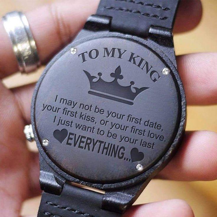 ENGRAVED WOODEN WATCH - GREAT GIFT FOR YOUR HUSBAND!-A Loves Gift
