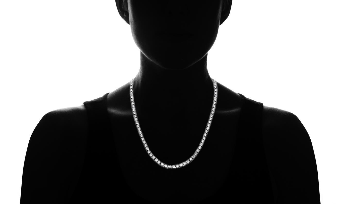 42.00 CTTW Cubic Zirconia Tennis Necklace, , Riakoob Jewelry, Riakoob Jewelry  jewelryjewelry deals, swarovski crystal jewelry, groupon jewelry,, jewelry for mom,