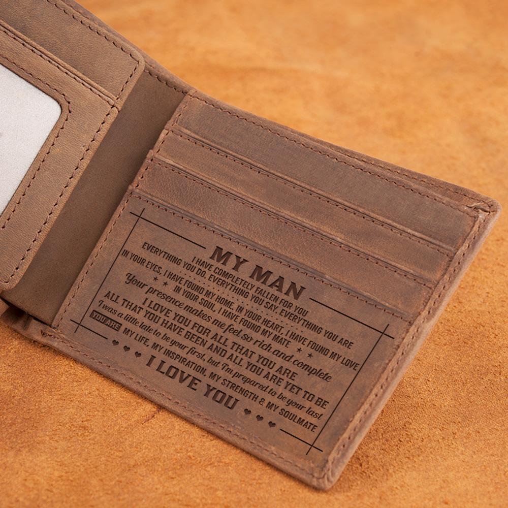 LEATHER WALLET - TO MY MAN-A Loves Gift