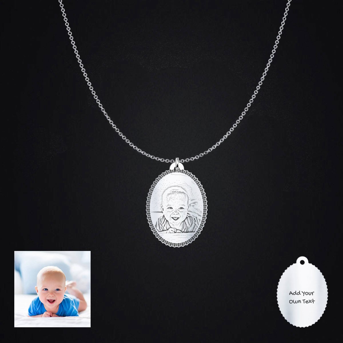 Photo Pendant Silver Plated Yes