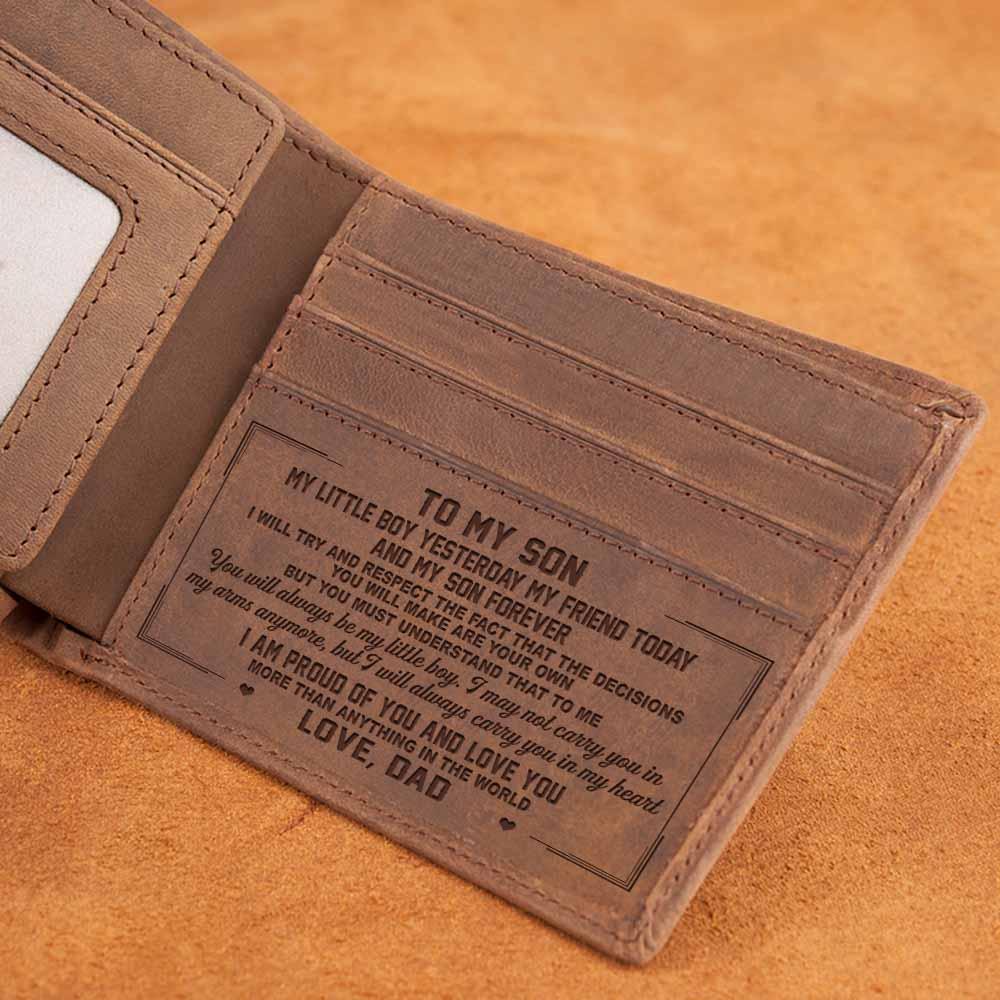 LEATHER WALLET - TO MY SON-A Loves Gift