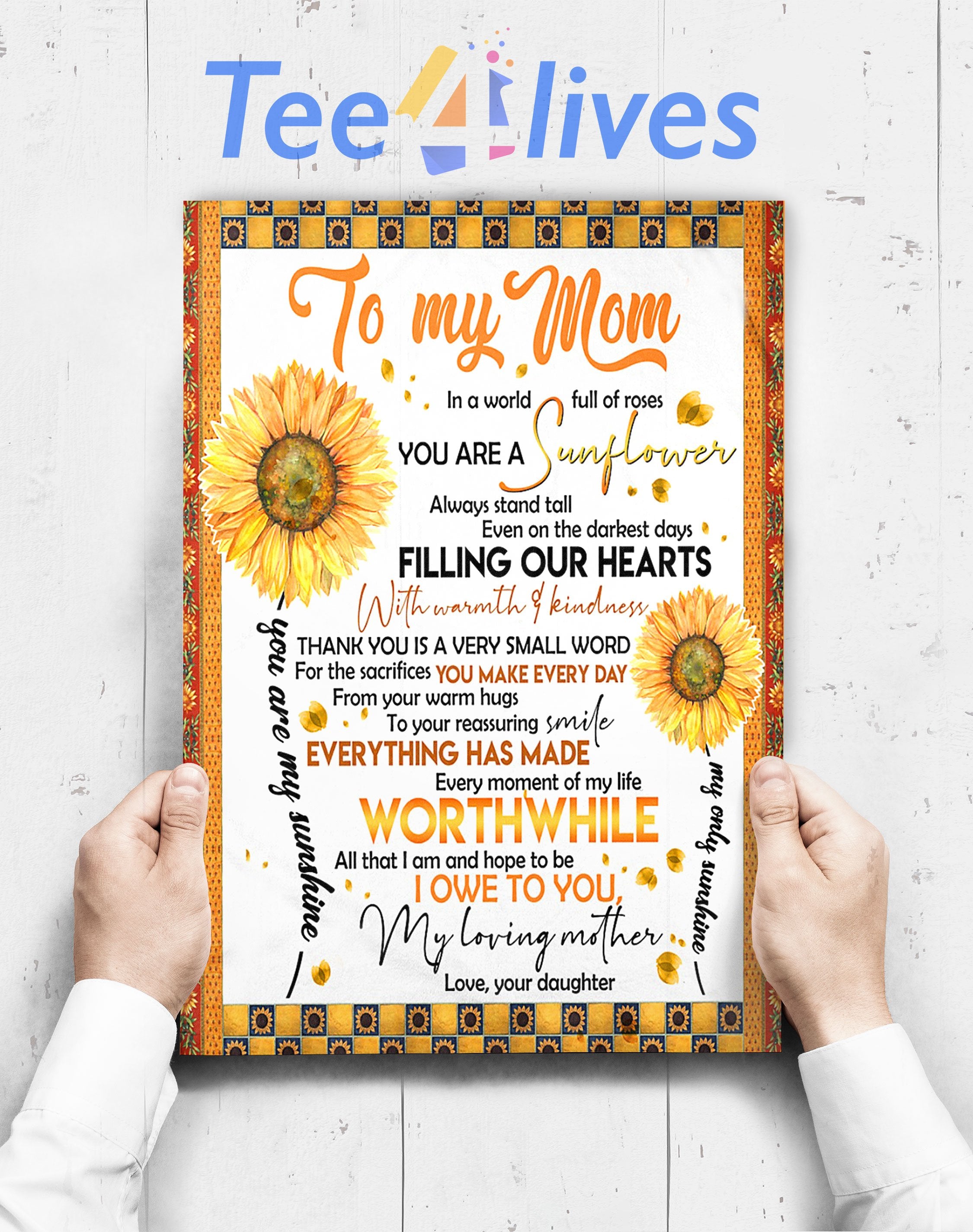 Custom Poster Prints Wall Art To My Mom Poster - Gift for Mom-A Loves Gift