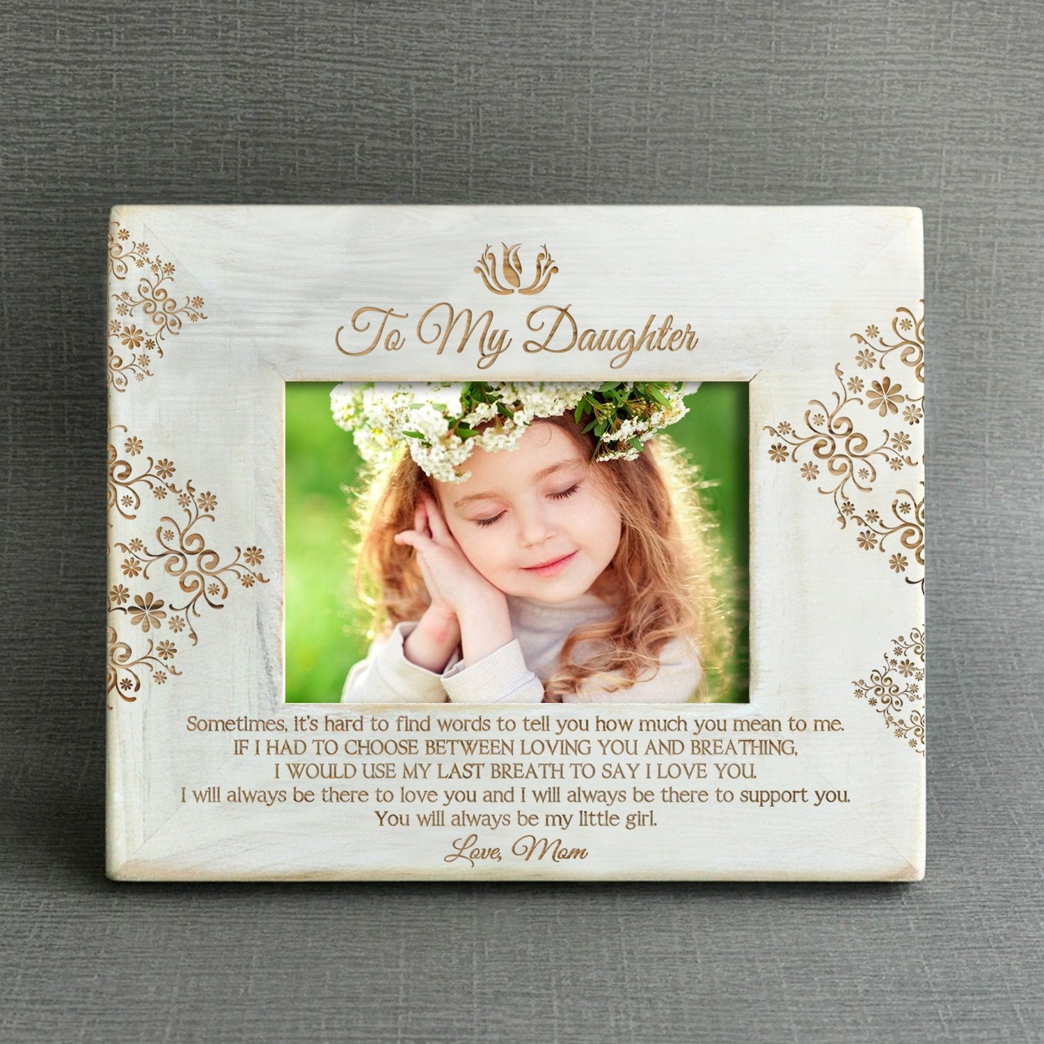 DAUGHTER MOM - SAY I LOVE YOU - WOOD FRAME