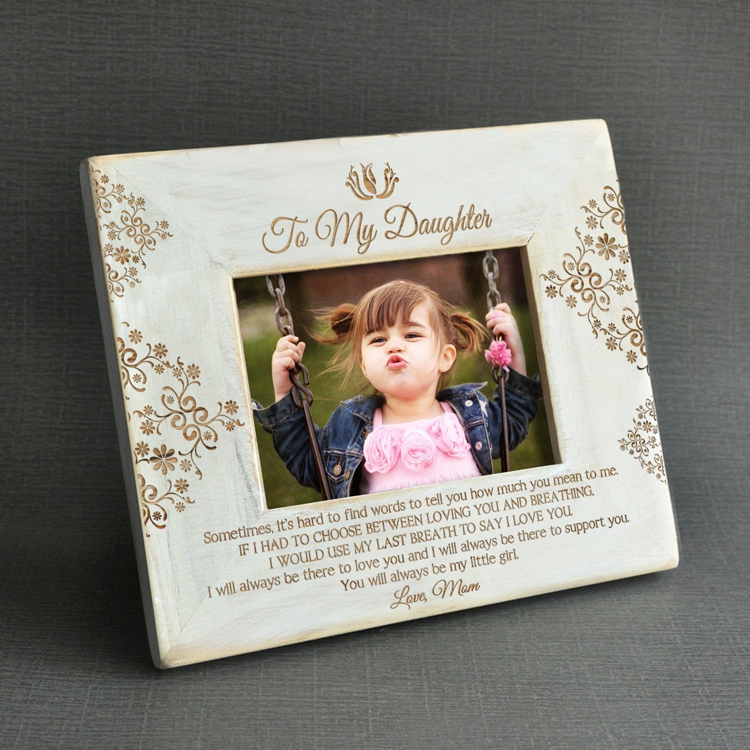 DAUGHTER MOM - SAY I LOVE YOU - WOOD FRAME 