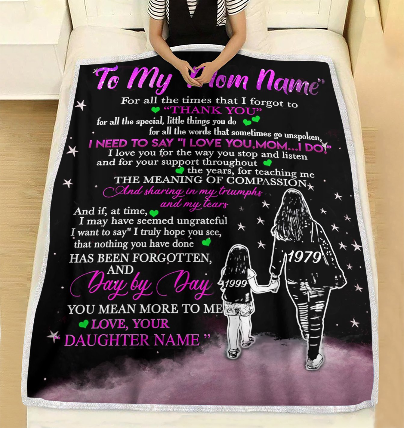 Custom Blanket To My Mom Personalized Blanket - Gift For Mom - Fleece Blanket-A Loves Gift