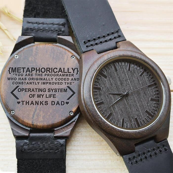 Engraved Wooden Watch For Dad - Great Gifts For Father-A Loves Gift