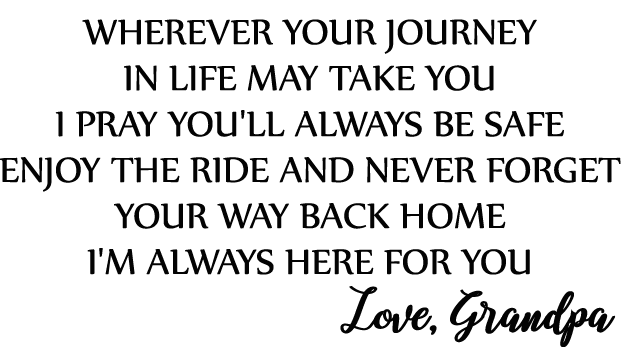 GRANDSON GRANDPA - ENJOY THE RIDE - VINTAGE JOURNAL-A Loves Gift