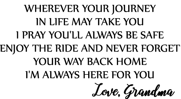 GRANDSON GRANDMA - ENJOY THE RIDE - VINTAGE JOURNAL-A Loves Gift