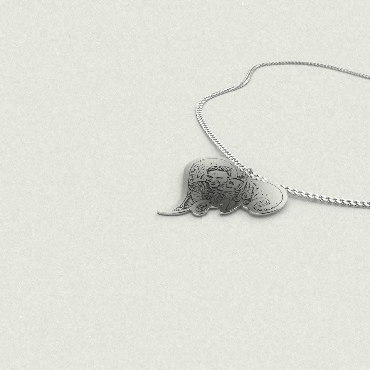 LOVE PHOTO PENDANT Sterling Silver No