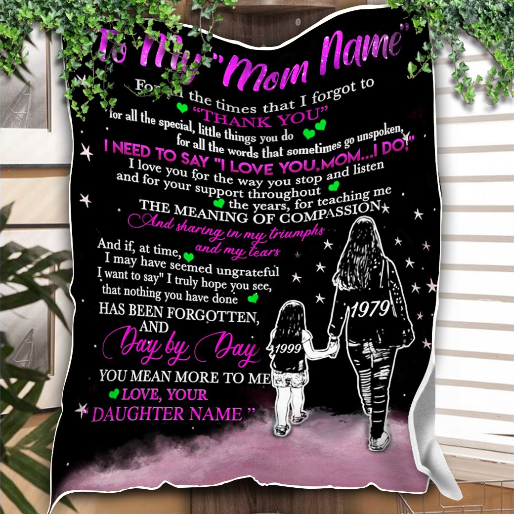 Custom Blanket To My Mom Personalized Blanket - Gift For Mom - Fleece Blanket-A Loves Gift