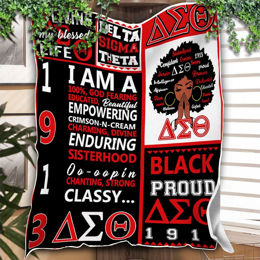 Custom Blanket Delta Sigma Theta Blanket - Fleece Blanket-A Loves Gift