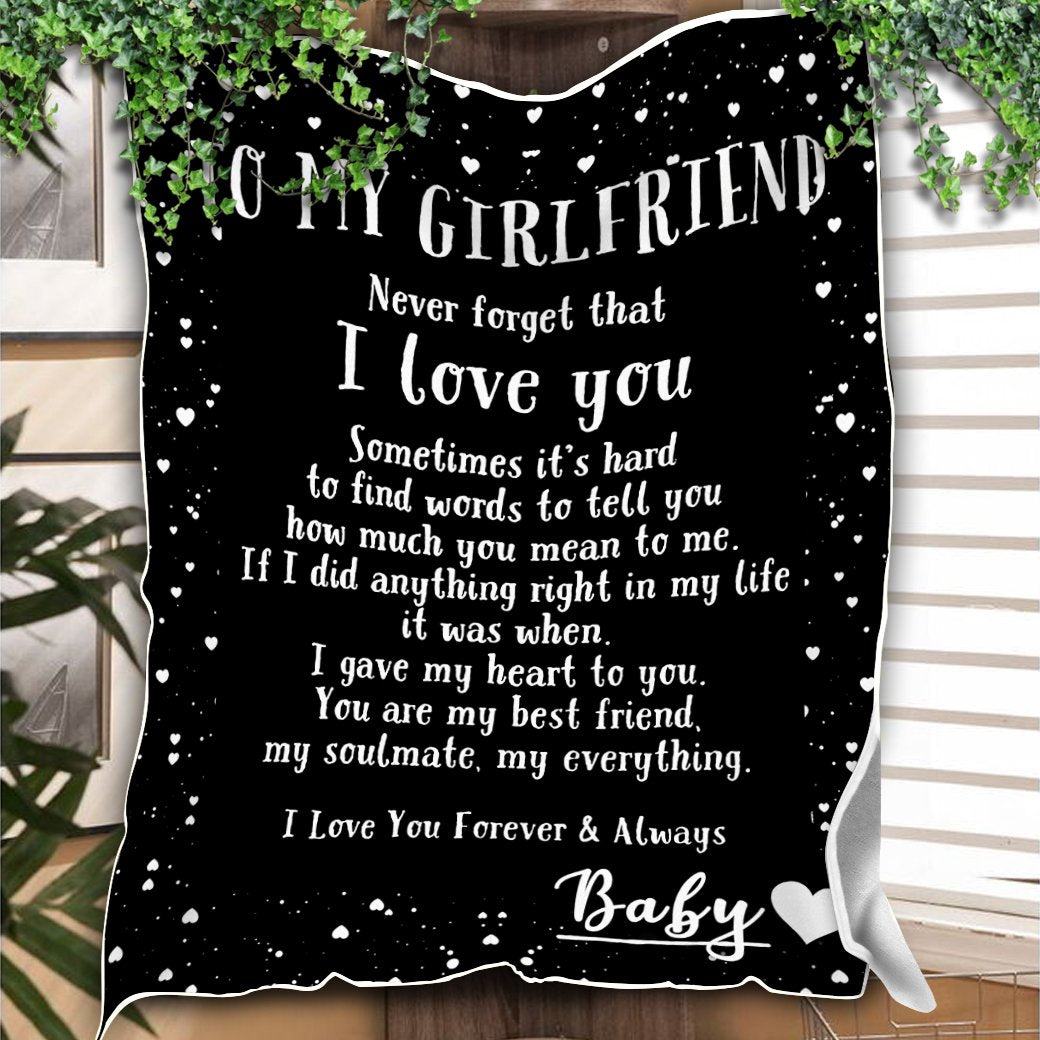 Custom Blankets Personalized Blanket - Perfect gift for Girlfriend - Fleece Blanket-A Loves Gift