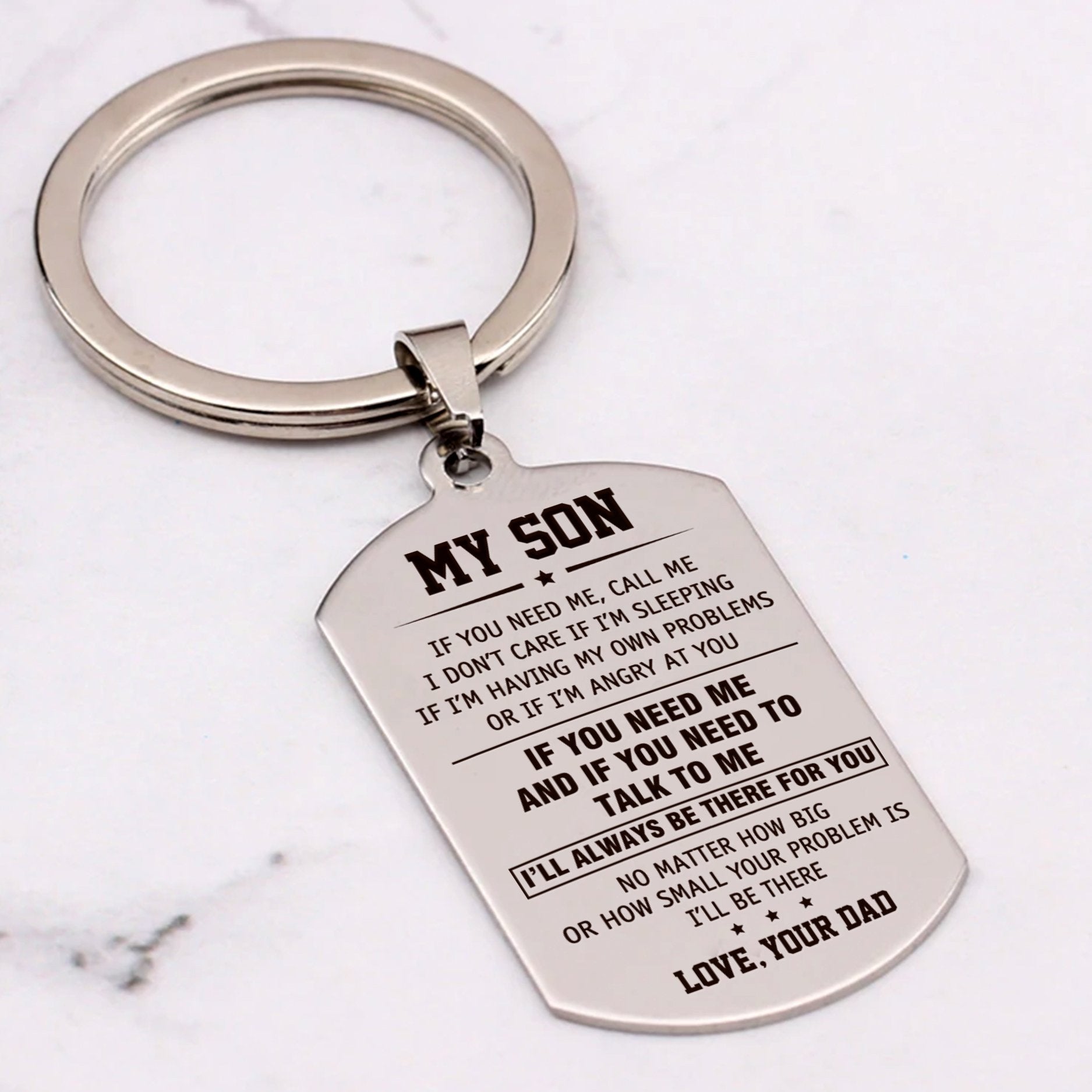 SON DAD - ALWAYS BE THERE - KEY CHAIN 1-A Loves Gift