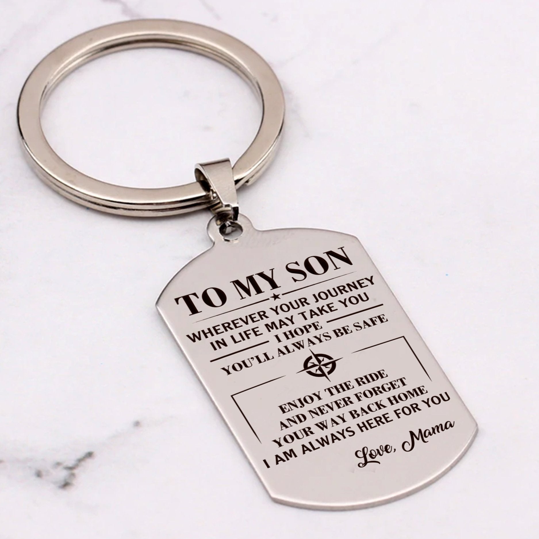 SON MAMA - ALWAYS BE SAFE - KEY CHAIN 1-A Loves Gift