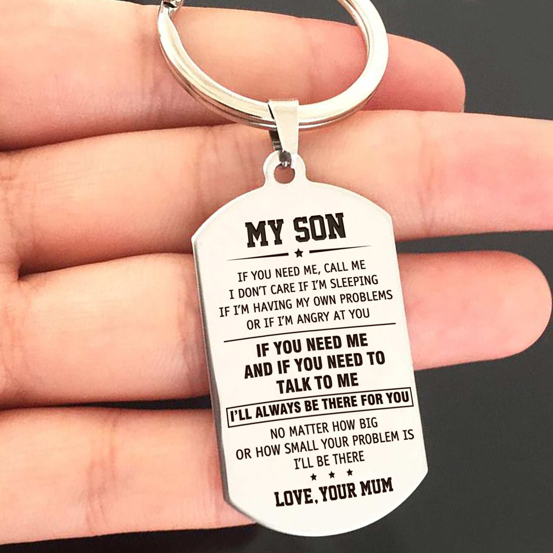 SON MUM - ALWAYS BE THERE - KEY CHAIN 1-A Loves Gift